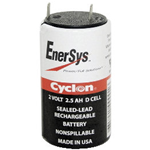 0810-0004 Enersys Cyclon, Batteria AGM Ermetica al piombo puro 2V 2,5Ah.