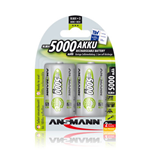 5030922, Blister of 2 rechargeable Ni-MH 5000mAh Size D batteries , Torch , Mono. Brand: Ansmann