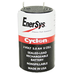 0800-0004 Enersys Cyclon, Batteria AGM Ermetica al piombo puro 2V 5,0Ah.