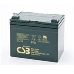 CSB EVX12340, Batteria ciclica (deep-cycle) ermetica ricaricabile al piombo 12v 34Ah. Terminale B5-L, accetta dado e bullone M6. Dim.19,6x13xH.15,5cm