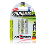 5030902, Blister 2 batterie ricaricabili per DECT 1,2V 800mAh AA MaxE precaricate. Marca: Ansmann