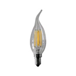 930034, Fiamma a filamento Led 230VAC 4W 360° Bianco Caldo Base E14. Marca: Alcapower