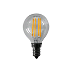 930036, Mini Sfera a filamento Led 230VAC 3W 360° Bianco Caldo Base E14. Marca: Alcapower