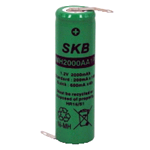 38190008, Batteria Ricaricabile Ni-Mh 1,2V 2000mAh size: AA con lamelle. Marca: SKB