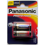 2CR5, Blister 1 batteria Panasonic Lithium Photo Power 2CR5, DL245, 6 Volt.