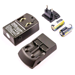 66070_GMBH, Caricabatterie per Batteria CR123, con 2 batterie CR123