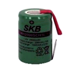 38190030, Batteria Ricaricabile Ni-Mh 1,2V 2000mAh size: 4/5 SC con lamelle. Marca: SKB