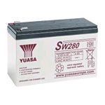 SW280, YUASA SW280, batteria ermetica al piombo AGM VRLA 12V 7Ah. per UPS Term. Faston 6,3mm. Sostituisce YUASA REW45-12 e NPW45-12
