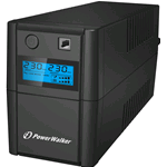 VI650SHL-IEC, 10120091, PowerWalker, Gruppo di continuità UPS Line-Interactive 650VA 360W con display lcd e 2 prese Schuko