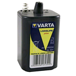 4R25X, Varta Batteria Zinc-carbon size 4R25, 6V 8,5Ah per lanterne e segnaletica. Dim.66x66xh.97mm. (h. con le molle 108-115mm.). Minimo ordinabile 20 pz.