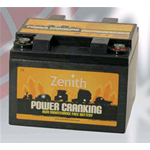 ZPC120025, Batteria Zenith ZPC120025 Power Cranking AGM ad alto spunto di avviamento. 12V 28Ah. (20 hr.) 530 CA (0°C)