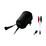702011 (AP12C10), Alcapower Caricabatterie per Batterie al Piombo 12V - 1000 mAh. con connettore 5,5x2,1mm. e cavetto con pinze a coccodrillo