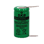 38200055, Batteria Ricaricabile NI-MH 1,2V 3300mAh Size: SC (SUB-C) con lamelle. Marca: SKB