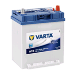 540125033 (A13) VARTA, Batteria auto Varta 12V 40Ah 330A(EN), DX (0) Polo Piccolo (diam. 14,7mm.), BLUE dynamic, Codice: A13. Fissaggio B13. Dim.18,7x12,7xH.22,7cm