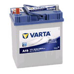 540127033 (A15) VARTA, Batteria auto Varta 12V 40Ah 330A(EN), SX (1) Polo Piccolo (diam. 14,7mm.), BLUE dynamic, Codice: A15. Dim.18,7x12,7xH.22,8cm