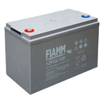 12FGL100, FIAMM Batteria AGM ermetica al piombo 12V 100Ah. Term. Round M6. Vita di progetto: 10-12 anni a 20°C