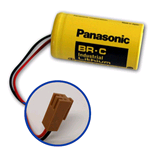 BR-C + CONNETTORE Panasonic, (BR-C + CONNETTORE) 3V 5000mAh. batteria per PLC