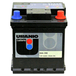 844.390 Batteria Auto Uranio (by Fiamm) 12V 44Ah. 390A EN Polo Pos.: DX (ex T390). Gruppo Dim.: L0 (cubetto) Fis. Base: B13. Dim.17,5x17,5xH.19cm