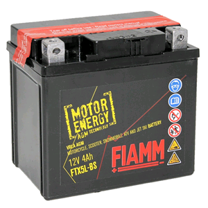 Vendita FTX5L-BS, Batteria Moto FIAMM FTX5L-BS MotorEnergy AGM 12V 4 Ah.  (10hr.) 50A (CCA -18°C) Fiamm Moto - FTX5L-BS