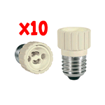 708061, Blister 10 pcs of Adapter E27-GU10 for spotlights