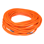 929923, Flexible Textile Cable Round Orange 2x0.75 m10