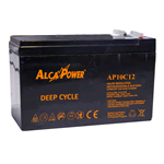 ALC12-10CY (206001), Cyclic Lead Acid Rechargeable Battery 12V 10Ah (20Hr.) Term. Faston 6,3mm. Alcapower