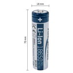 1307-0000, 18650 Ansmann, Li-Ion rechargeable battery blister– 3.6V / 2600mAh / 9.36Wh – battery protected with safety circuit. adatta anche per sigarette elettroniche