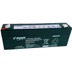 FTS12-2.0, Batteria AGM VRLA FAAM 12V 2Ah, Faston 4,8mm. Contenitore in ABS resistente agli urti e ritardante la fiamma secondo la UL94 V0 IEC 707. Vita attesa 10 anni (a 20°C)