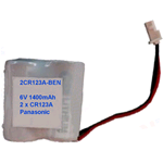 2CR123A-BEN Panasonic, Batteria Litio 6V 1400mAh Non Ricaricabile per BW-IRC rilevatore volumetrico BENTEL BW-BAT891