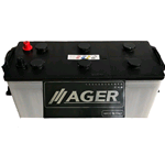 B-200S, AGER, Batteria avviamento per Autocarri e Trattori con tappi 12V 200Ah 1200A EN SX. Dim.51,3x22,3xH.22,3cm