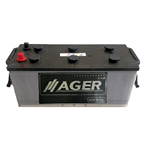 MAC-180D, AGER, Batteria avviamento per Autocarri e Trattori con tappi 12V 180Ah 1000A EN DX con piedino. Dim.51,3x22,3xH.22,3cm