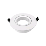 930269 Round white adjustable spotlight holder