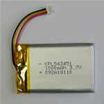 KPL543451, Kayo Li-Ion Polymer Battery, 3,7V 1000mAh. , Dimensioni: 5,4x35x51mm.