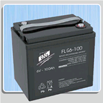 FLL6-225 FAAM, AGM VRLA Hermetic Rechargeable Lead Acid Battery 6V 225Ah M8, flat plate. Life expectancy: Eurobat Long Life (> 12 years)