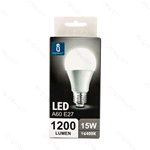 AIG191177, Lampadina a LED E27 15W Bianco Freddo 6400K, BOX, 1200 lm 230Vac, Angolo: 280°