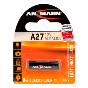 Vendita 1516-0001, Pila alcalina 12 Volt A27 compatibile con LR27, MN27,  L828. Marca: Ansmann Ansmann - 1516-0001