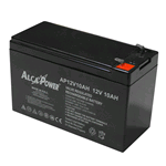 ALC12-10 (204036), Batteria al piombo AGM Ermetica ricaricabile 12V 10Ah - Size (mm) 151x65x94(h). Faston 6,3mm. Alcapower