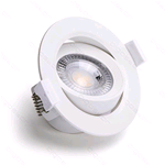 AIG003714, Faretto LED da incasso rotondo con angolo regolabile E6 DOWN LIGHT 7W 3000K Bianco Caldo 3000K, 490 lm 220-240vac