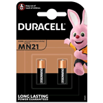 MN21/2 Blister 2pz. batteria 12 Volt alcalina Duracell MN21 eq. GP23A, V23GA, per dispositivi di sicurezza