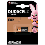 CR2, Blister 1pc. Duracell lithium battery CR2, IEC: CR17355, 3.0 Volt