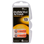 DA13 Duracell Blister 6 pile Duracell DA13 ACTIVAIR Hearing Aid EasyTab per apparecchi acustici