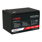 LIB12-12, FAAM Li-BLOCK, Batteria Litio Ferro Fosfato (LiFe-Po4) 12,8V 12Ah, Term. Faston 6,3mm, Peso: 2,15Kg.