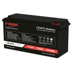 LIB12-150, FAAM Li-BLOCK, Batteria Litio Ferro Fosfato (LiFe-Po4) 12,8V 150Ah, Term. M8, Peso: 20Kg. Dim.48,5x17,2xH.24,5cm