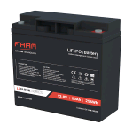 LIB12-20, FAAM Li-BLOCK, Batteria Litio Ferro Fosfato (LiFe-Po4) 12,8V 20Ah, Term. M5, Peso: 2,85Kg. Dim.18,1x7,7xH.16,6cm