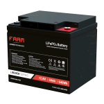 LIB12-50, FAAM Li-BLOCK, Batteria Litio Ferro Fosfato (LiFe-Po4) 12,8V 50Ah, Term. M6, Peso: 5,50 Kg.