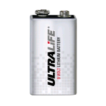 U9VL-J-P, Ultralife Batteria 9 Volt Lithium Battery (Non Ricaricabile), Nominal Capacity 1.2Ah, Size: 9 Volt / Transistor