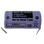 BR-2/3AG-TAGS, Panasonic, BR-2/3AG (BR2/3A) 3V 1450mAh. con lamelle