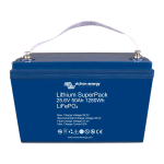 BAT524050705 (LiFePO4 25,6V/50Ah), Victron Energy, Batteria LiFePO4 Lithium SuperPack 25,6V/50Ah (M8) con BMS e interruttore di sicurezza integrati