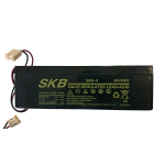 SKB SK6-4+CAVO, Batteria AGM ermetica al piombo 6V 4Ah. con cavo e conn. per lampade d'emergenza. Compatibile con Beghelli (6V 3,6Ah)