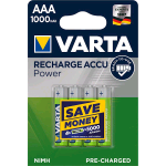 5703(R03/AAA-1000), Blister 4 batterie Pronte per l'uso Varta Ready2use R03 AAA Ni-MH Rechargeable Batteries 1,2V 1000 mAh